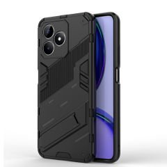 Microcase Realme Note 50 / Realme C53 4G Matrix Serisi Armor Standlı Perfect Koruma Kılıf - Siyah Al3416