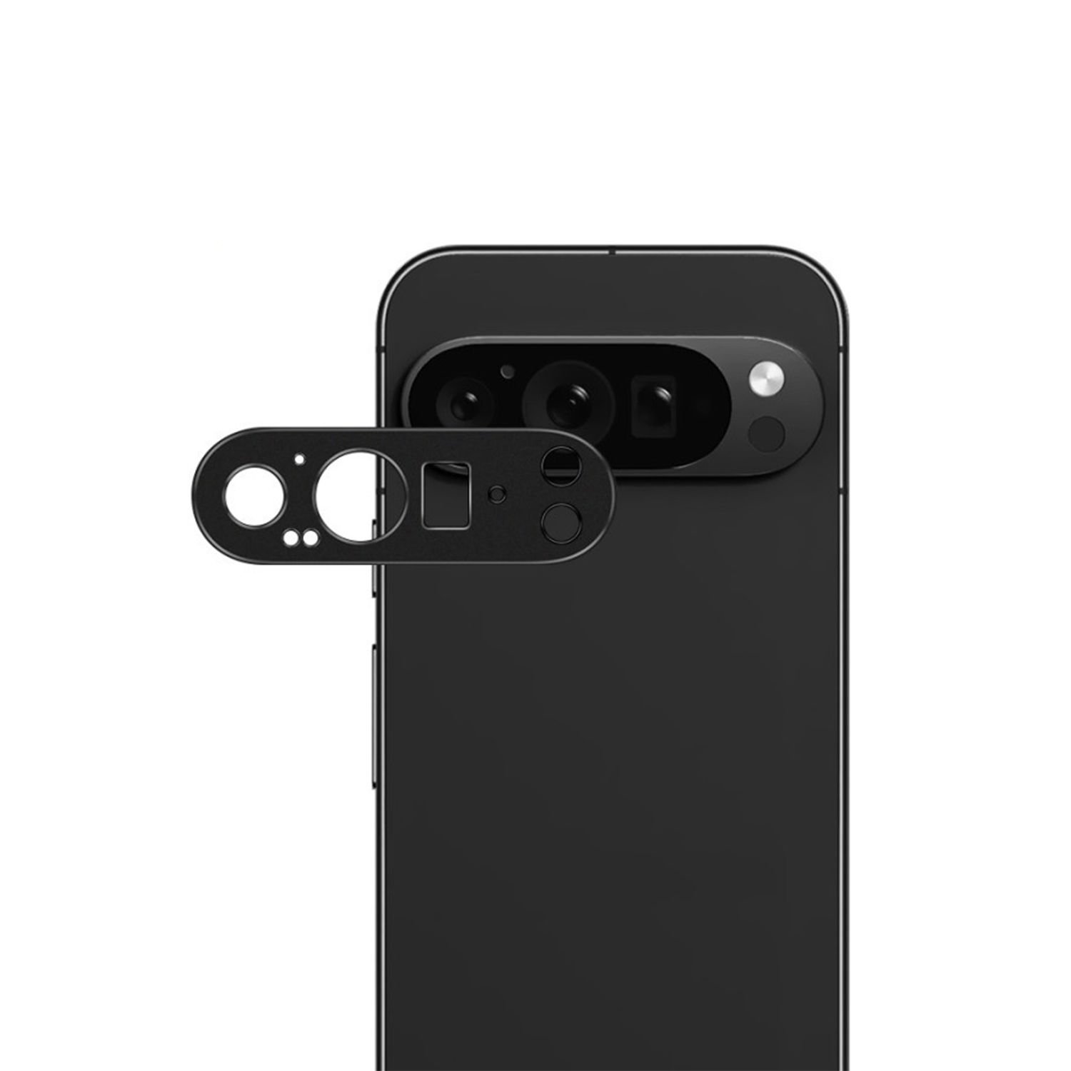 Microcase Google Pixel 9 Pro Uyumlu Kamera Lens Koruma Halkası - Kapalı Tasarım -Siyah AL3401