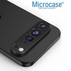 Microcase Google Pixel 9 Pro Uyumlu Kamera Lens Koruma Halkası - Kapalı Tasarım -Siyah AL3401