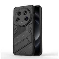Microcase Xiaomi 14 Ultra Matrix Serisi Armor Standlı Perfect Koruma Kılıf - Siyah Al3416