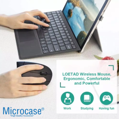 Microcase Pilli Dikey Ergonomik Kablosuz Mouse 800/1200/1600 Dpı 6 Tuşlu - AL5177
