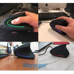 Microcase Pilli Dikey Ergonomik Kablosuz Mouse 800/1200/1600 Dpı 6 Tuşlu - AL5177