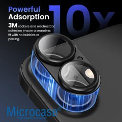 Microcase Iphone 16/16 Plus  Kamera Camı Lens Koruyucu Halka Set - AL3130