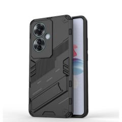 Microcase Oppo Reno 11F/ Oppo  F25 Pro  Matrix Serisi Armor Standlı Perfect Koruma Kılıf - Siyah Al3416