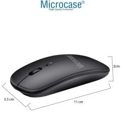 Microcase Samsung Active 4 Pro / Active 5 Pro 10.1 Tablet ile uyumlu Tablet Çanta + Bluetooth Klavye + Mouse + Tablet Standı Siyah- AL4234