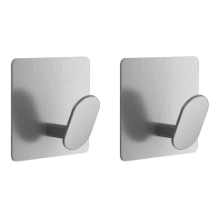 Microcase Yapışkanlı Paslanmaz Çelik Banyo Mutfak Eşya Havlu Vb Metal Askılık - AL5180 2 ADET