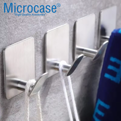 Microcase Yapışkanlı Paslanmaz Çelik Banyo Mutfak Eşya Havlu Vb Metal Askılık - AL5180 2 ADET