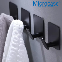 Microcase Yapışkanlı Paslanmaz Çelik Banyo Mutfak Eşya Havlu Vb Metal Askılık - AL5180 2 ADET