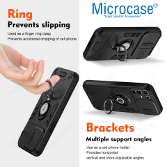 Microcase Infinix Note 50 / 50 Pro Kamera Kapaklı Yüzük Tutuculu Kılıf AL5355
