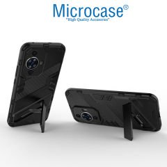 Microcase  Huawei Nova 12S /Nova 11   Matrix Serisi Armor Standlı Perfect Koruma Kılıf - Siyah Al3416