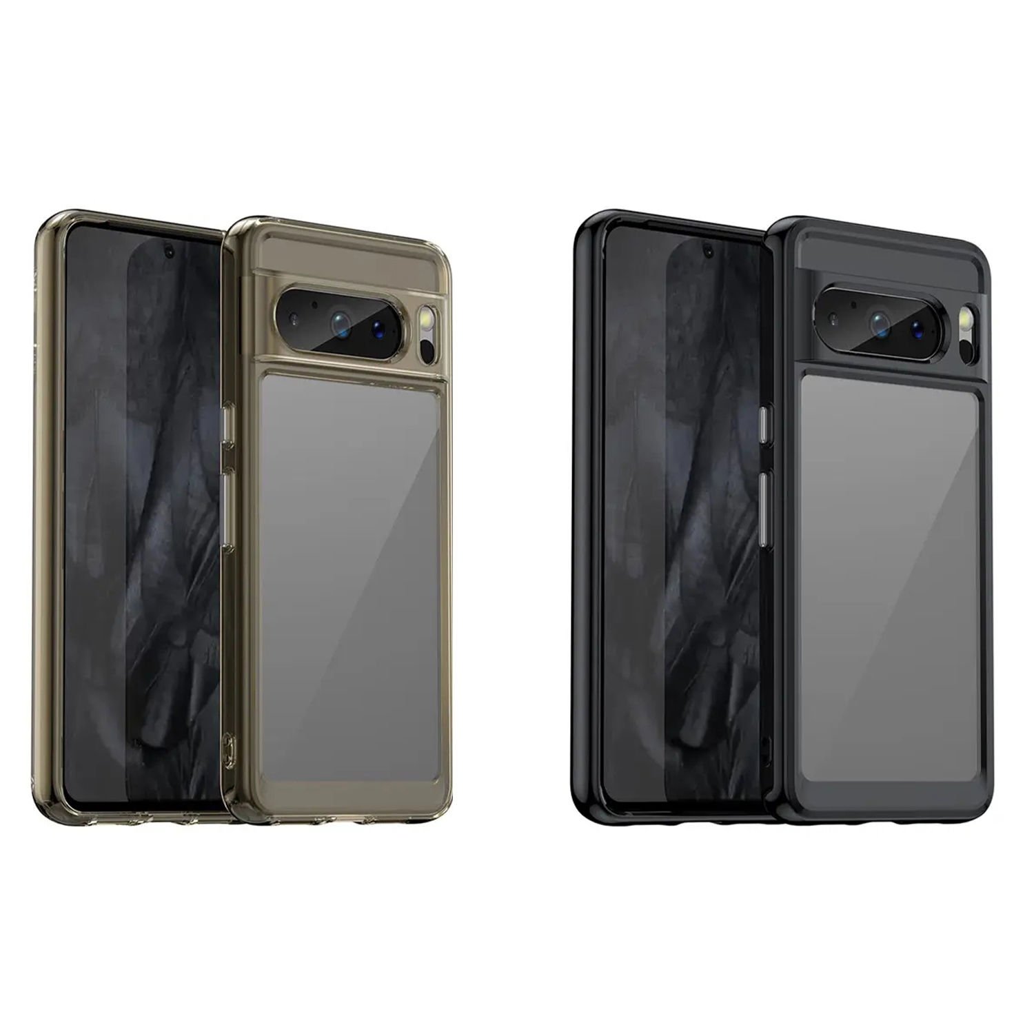 Microcase Google Pixel 8 Pro Shield Serisi Darbeye Dayanıklı Yarı Esnek Plastik TPU Kılıf - AL8100 Füme