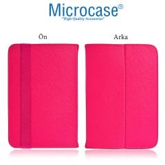 Microcase iPad 7.Nesil 10.2 2019 Delüx Serisi Universal Standlı Deri Kılıf - Pembe