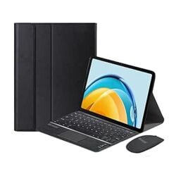 Microcase Honor Pad V9 ile Uyumlu Bluetooth Touchpad Klavye+Bluetooth Mouse+Standlı Kılıf-BKK7
