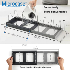 Microcase Katlanabilen Uzayabilen Çok Amaçlı Tencere Tabak Düzenleyici AL5339