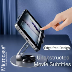 Microcase 360 Döner Başlıklı ve Görüş Açısı Ayarlanabilir Metal Telefon Standı Gri AL5341
