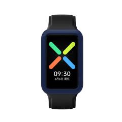 Microcase Oppo Watch Free Önü Açık Tasarım Silikon Kılıf - Lacivert