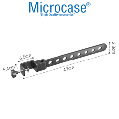 Microcase Portatif Ayarlanabilir Başlıklı Metal Elbise Askılıgı Kurutmalık Siyah AL5343