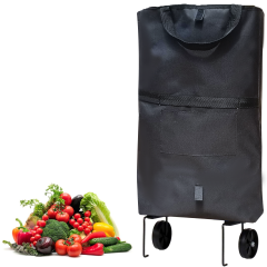 Microcase Tekerlekli Cepli Tasarım Katlanabilir Portatif Pazar Market Arabası Malzeme çantası- AL4966