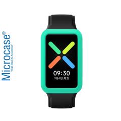 Microcase Oppo Watch Free Önü Açık Tasarım Silikon Kılıf - Mint Yeşil