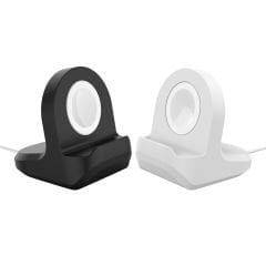 Microcase Apple Watch 1-6 Serileri için 2in1 SET Manyetik Şarj Aygıtlı Silikon Şarj Standı - AL3571