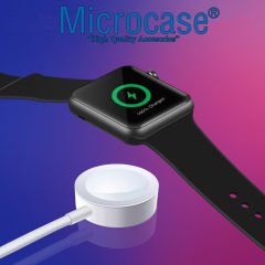 Microcase Apple Watch SE 44 mm için Manyetik Şarj Aygıtlı USB Kablo 1 Metre - Beyaz