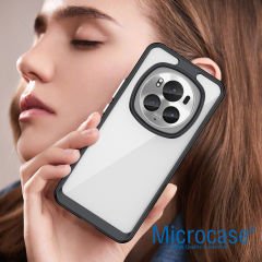 Microcase Honor Magic 6 Pro 5G  Shield Serisi Darbeye Dayanıklı Yarı Esnek Plastik Tpu Kılıf - AL8100