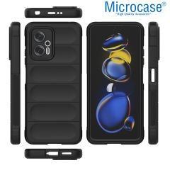 Microcase Xiaomi Poco X4 GT Miami Serisi Darbeye Dayanıklı Silikon Kılıf - Siyah