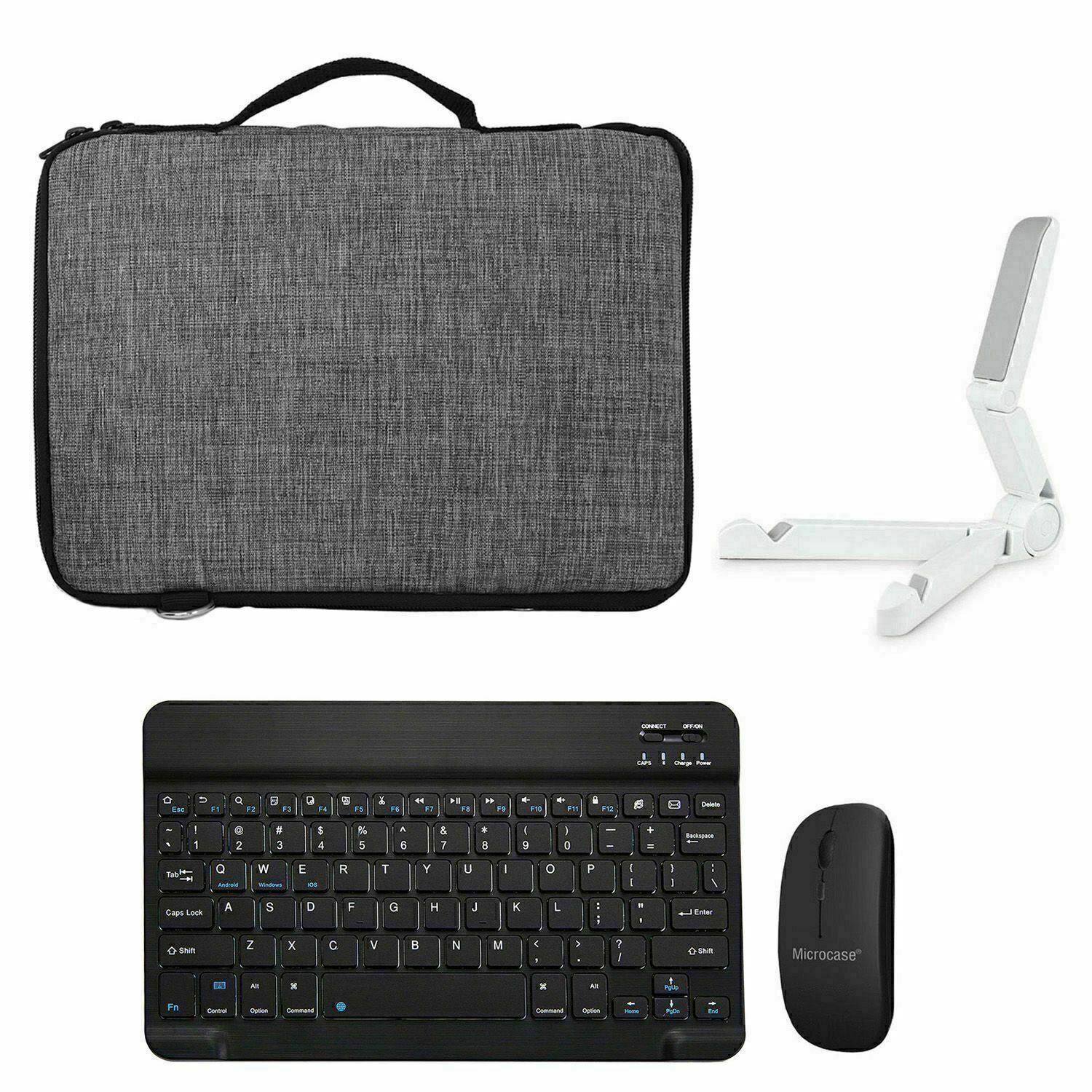 Microcase Apple iPad Air 13 2026 ile uyumlu Tablet Çanta + Bluetooth Klavye + Mouse + Tablet Standı - AL8112