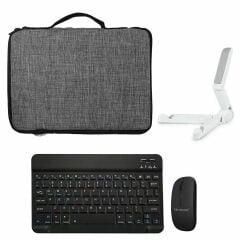 Microcase Apple iPad Air 13 2026 ile uyumlu Tablet Çanta + Bluetooth Klavye + Mouse + Tablet Standı - AL8112