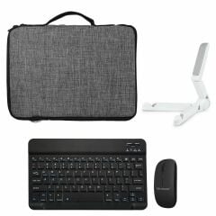 Microcase Lenovo Tab M9 9 inch Tablet Tablet Çanta + Bluetooth Klavye + Mouse + Tablet Standı - AL8112