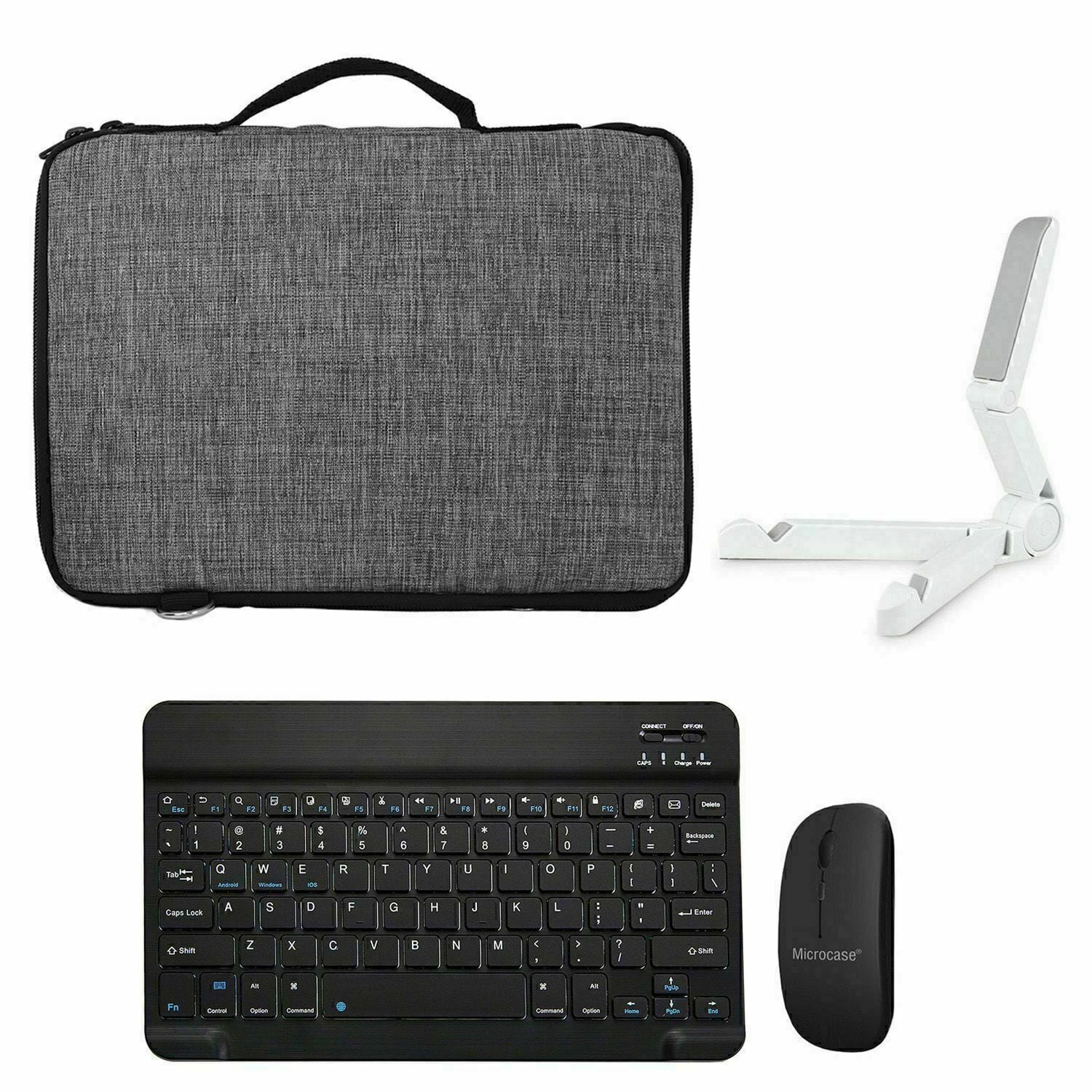 Microcase Honor Pad X8B 11 inch ile uyumlu Tablet Çanta + Bluetooth Klavye + Mouse + Tablet Standı - AL8112