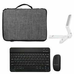 Microcase Honor Pad X8B 11 inch ile uyumlu Tablet Çanta + Bluetooth Klavye + Mouse + Tablet Standı - AL8112