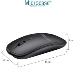 Microcase Samsung Active 4 Pro / Active 5 Pro 10.1'' Tablet Uyumlu Tablet Çanta+Türkçe Bluetooth Klavye +Mouse+ Standı AL4383 Lacivert