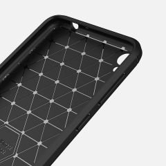 Asus Zenfone Live ZB501KL Brueshed Carbon Silikon TPU Kılıf + Cam