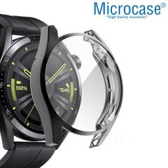 Microcase Huawei Watch GT 3 42 mm Önü Kapalı Silikon Kılıf - Siyah