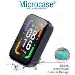 Microcase Xiaomi Redmi Smart Band Pro Ekran Korumalı Sert Rubber Kılıf - AL3173