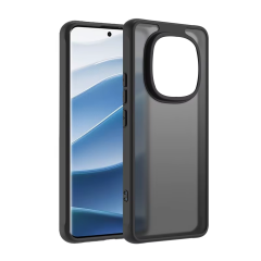 Microcase Xiaomi Redmi Note 15 Pro Luna Serisi Köşe Korumalı Sert Rubber Kılıf - AL3422 Siyah