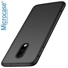 Microcase OnePlus 7 Elektrocase Serisi Silikon Kılıf + Tam Kaplayan Çerçeveli Cam - Siyah