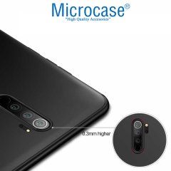 Microcase Xiaomi Redmi Note 8 Pro Elektrocase Serisi Silikon Kılıf + Tam Kaplayan Çerçeveli Cam - Siyah