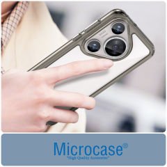 Microcase Huawei Pura 70 Pro  Shield Serisi Darbeye Dayanıklı Yarı Esnek Plastik Tpu Kılıf - AL8100