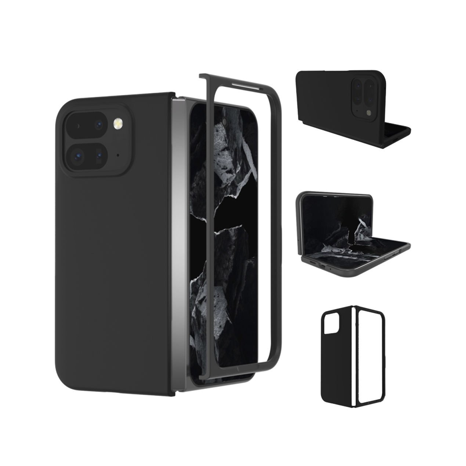 Microcase Google Pixel 10 Pro Fold ile Uyumlu Mat Yüzey Sert Plastik Kılıf - AL8848