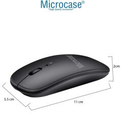 Microcase ONEPLUS Pad 4 13.2 inch ile uyumlu Tablet Çanta+Bluetooth Klavye+Mouse+Tablet Standı Siyah-AL4840