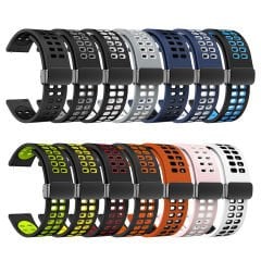 Microcase 20 mm Akıllı Saatler için Mıknatıslı Delikli Silikon Kordon Kayış - KY84