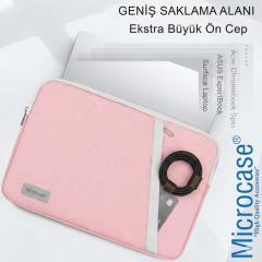 Microcase Samsung Galaxy Tab S10 Lite ile uyumlu Çok Amaçlı Sleeve Tipi 10-11 inch Tablet Çantası Pembe AL5538