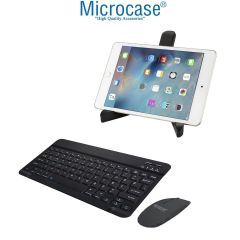 Microcase Huawei Matepad Pro 13.2 inch ile uyumlu Tablet Çanta+Bluetooth Klavye+Mouse+Tablet Standı Siyah-AL4840