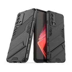 Microcase Realme GT Master Edition Matrix Serisi Armor Standlı Perfect Koruma Kılıf -Siyah