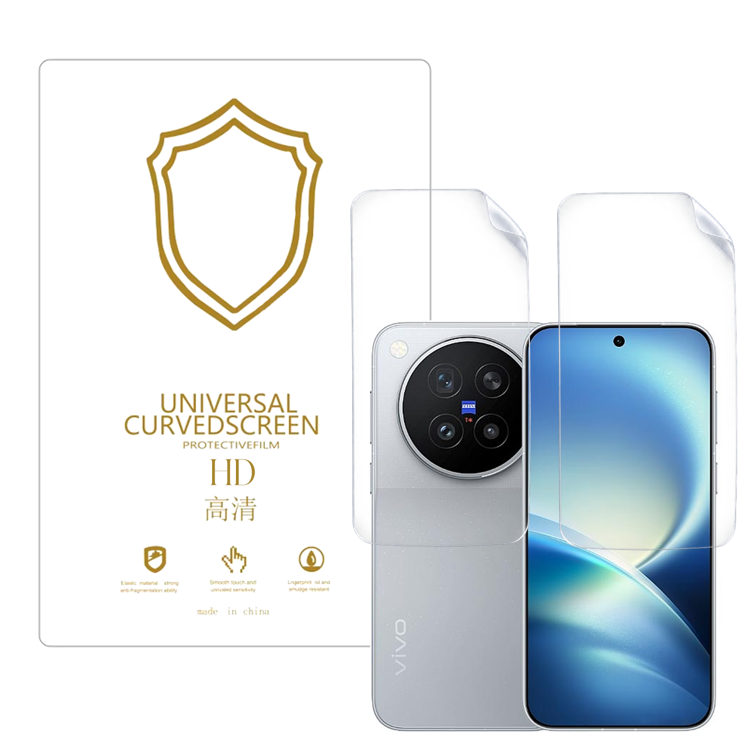 Microcase Vivo X500 Pro ile Uyumlu Full Tpu Nano Ön Arka Ekran Koruma Filmi - EKM103