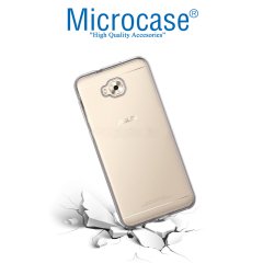 Asus Zenfone Live ZB553KL İnce 0.2 mm Silikon Kılıf + Cam Koruma