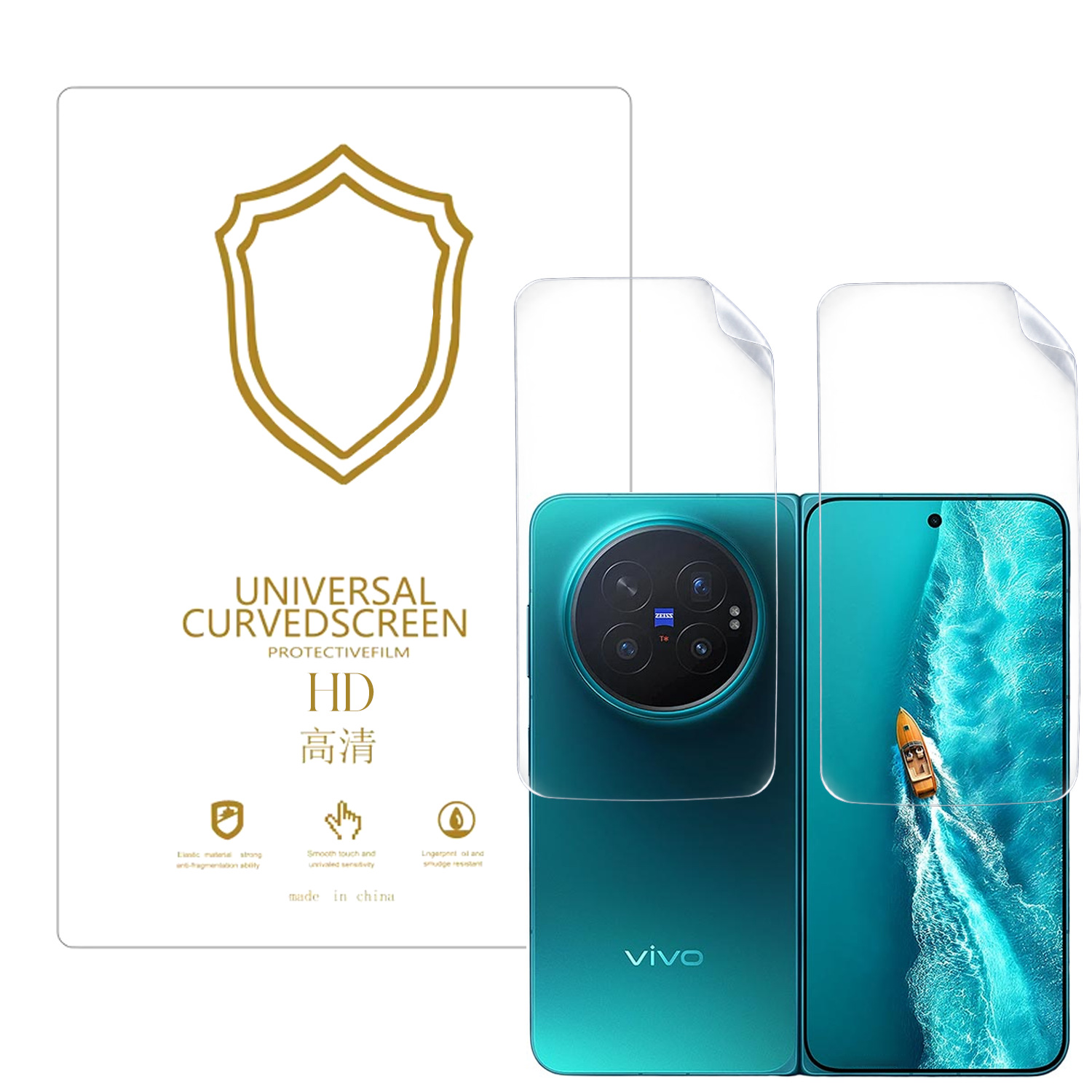 Microcase Vivo X FOLD 6 ile Uyumlu Full Tpu Nano Ön Arka Ekran Koruma Filmi - EKM103