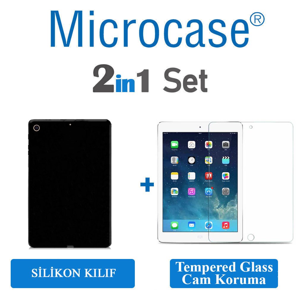 iPad Mini 5.Nesil 2019 Silikon Kılıf Siyah + EKRAN KORUMA (SEÇ)